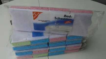 BADKAMERSPONS REINIGINGSSPONZEN 4 X 4 STUKS