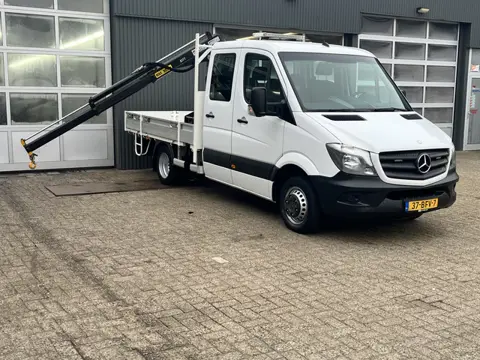Mercedes-Benz Sprinter 513 CDI 130pk DC Laadkraan Hiab 017T Airco Trekhaak 2000kg Open laadbak Euro 