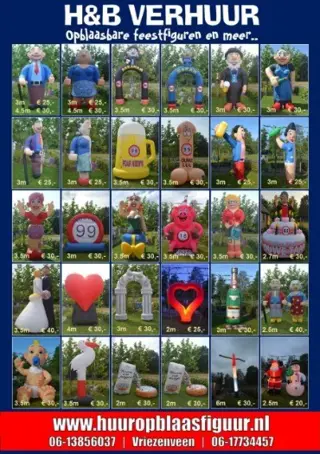 Opblaasbare feestartikelen Vriezenveen te huur