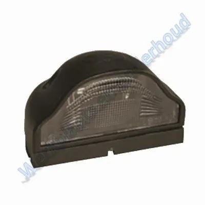 Aspock Regpoint kentekenverlichting zwart met tule invoer