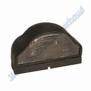 Aspock Regpoint kentekenverlichting zwart met tule invoer