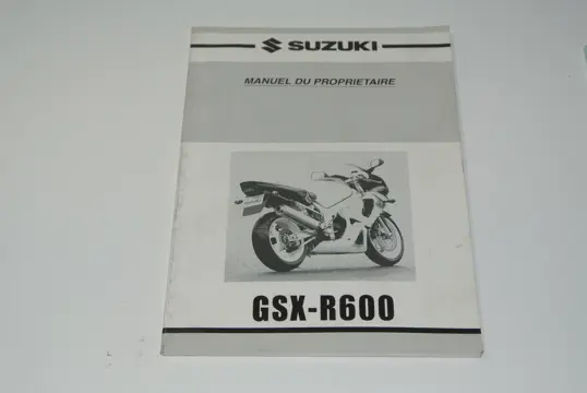 INSTRUCTIEBOEKJE Suzuki GSX R 600 2001 - 2003
