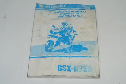 INSTRUCTIEBOEKJE Suzuki GSX R 750 1994 - 1995