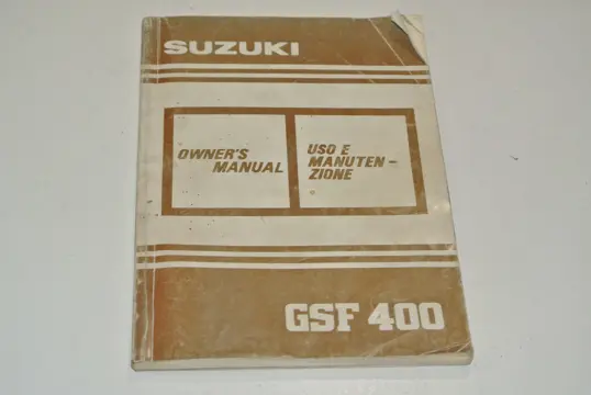 INSTRUCTIEBOEKJE Suzuki GSF 400 Bandit 1991 - 1997