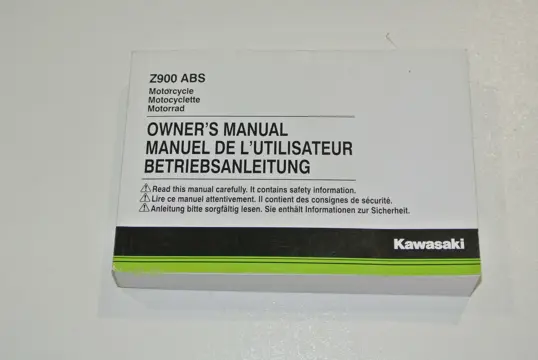 INSTRUCTIEBOEKJE Kawasaki Z 900 2017 - 2019