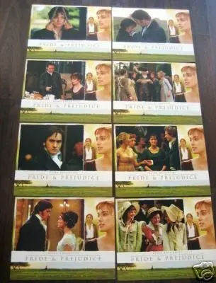 PRIDE  and  PREJUDICE USA lobbycard set.