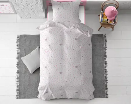 Dreamhouse dekbedovertrek 140x200 cm Wise Bunny 2 White