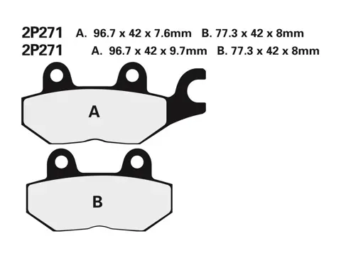 REMBLOKKEN ACHTER Triumph Tiger 1050 2007 - 2010