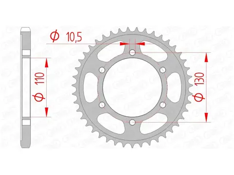 ACHTER TANDWIEL Yamaha YZF R6 2006 - 2007