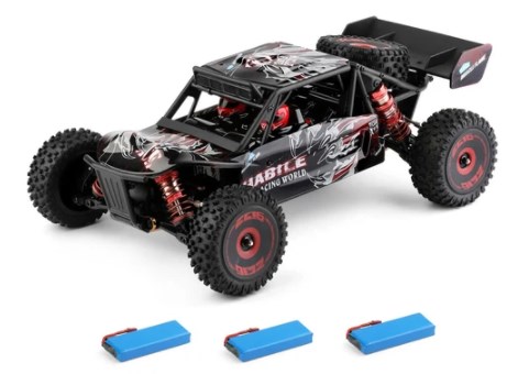 Wltoys 124016 1/12 2.4G 4WD 75km/h Three Batteries RC Car..