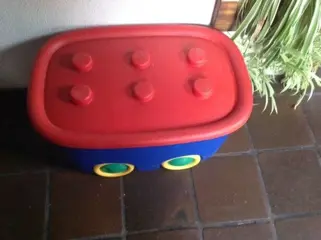 Speelgoed opbergbox , op wielen - stevig materiaal