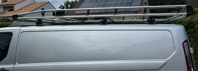 Dakdrager -Bagagedrager/Portbagage ALURACK met windspoiler en rol achterzijde