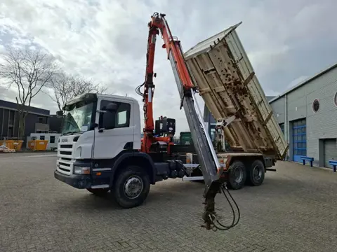 Scania P380 / 6X4 / 2X BIG AXLE / FULL-STEEL / DRUM BRAKES / TEREX TLC 125.2 CRANE / AIRCO / MANUAL 