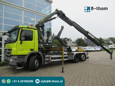 Mercedes-Benz Actros 2532 LTNLA 6X2 Hooklift + Crane, Haak - Kraan