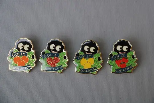 Robertson - Vintage - vier Golly pins collector club fruit