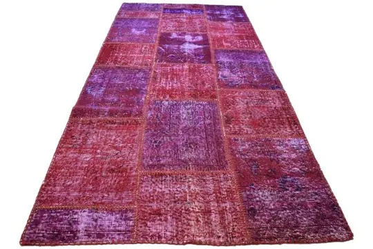 Vintage Pink Patchwork - Vloerkleed - 241 cm - 105 cm