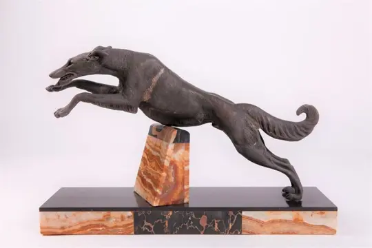 Springende windhond - spelter