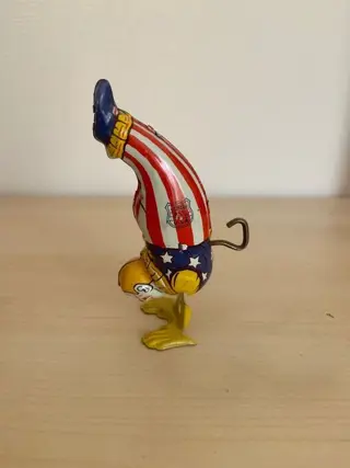J. Chein &amp; Co - Tin Litho Wind Up Handstand Clown -
