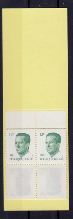 België 1984 - Postzegelboekje zonder tekst binnenzijde kaft - OBP : Boekje 16 of 17