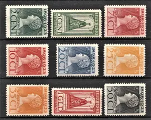Nederland 1923 - Regeringsjubileum Wilhelmina - NVPH 121/129
