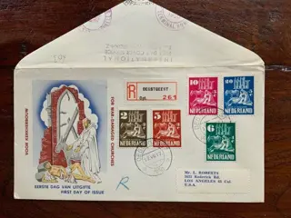Nederland 1950 - Kerken in oorlogstijd op eerstedagcover 'Boom' - NVPH BO6