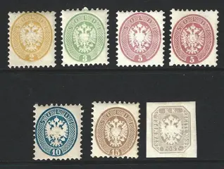 Italiaanse oude staten - Lombardije Venetië 1864 - Unused, with gumming - Sassone 41-45