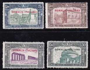 Italiaans Somalië 1930 - Pro Militia 3rd issue, 4 values - sassone 140/143