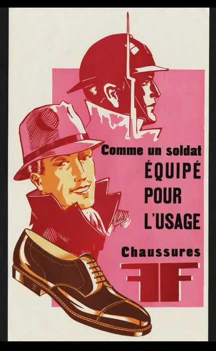 Annonyme - Grande affiche publicitaire pour les chaussures