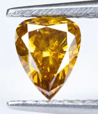 Diamant - 0.66 ct - Natural Fancy Intense Brownish