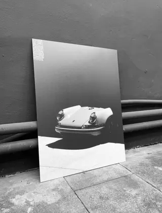 Poster/prent - Porsche 911 Vintage Advertising Ad Aluminium