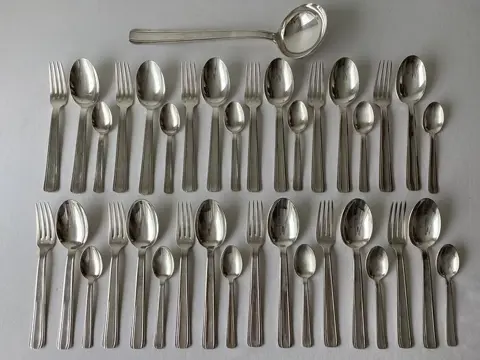 Orfèvrerie PG - Verzilverd Art Deco bestekset (37) -