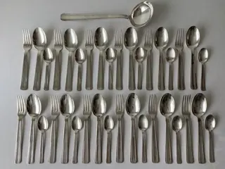 Orfèvrerie PG - Verzilverd Art Deco bestekset (37) -