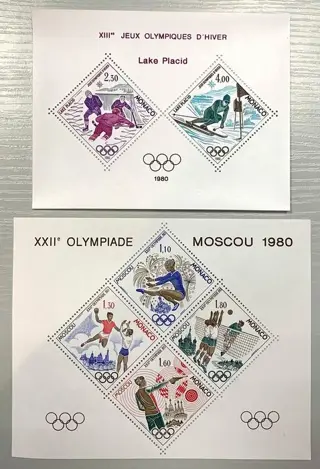 Monaco - Olympische Spelen van Moskou en Lake Placid 1980, super. Offerte 600 €! - Yvert Blocs Spéciaux n° 11/12