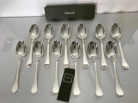 Christofle America 13 cm - Christofle - Koffielepels (12) -