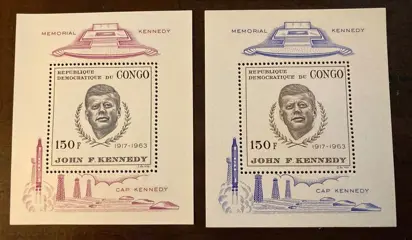 DR Congo 1966 - Foutief getande blokken J.F.Kennedy - OBP/COB BL19/20 Foutief getand