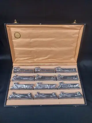 Messensteunen (12) - Art Deco - Verzilverd