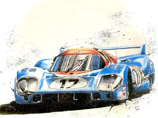 Porsche 917 LH - Derek Bell / Jo Siffert - Kunstwerk