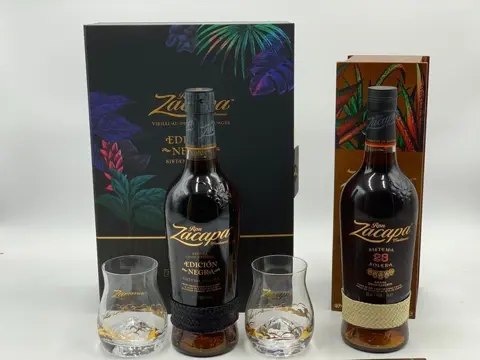 Zacapa - Edition Negra with 2 Glasses + Solera 23 Anos with