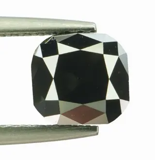 Diamant - 1.72 ct - Cushion - Natural Fancy Black - No