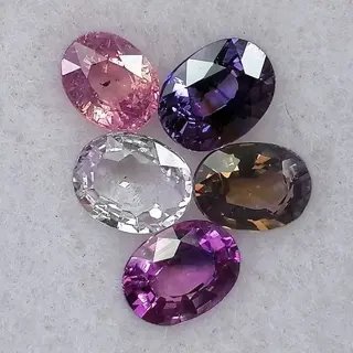5 pcsVeelkleurige Saffier - 2.80 ct