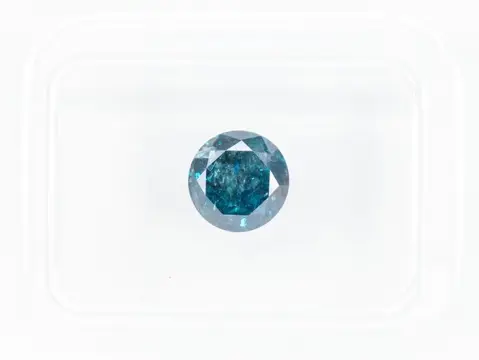 Diamant - 0.94 ct - Fancy Intense Blue colour treated - I2