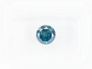 Diamant - 0.94 ct - Fancy Intense Blue colour treated - I2