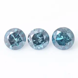 3 pcs Diamanten - 1.09 ct - Briljant, Rond - fancy