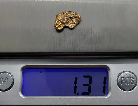 Goud natuurlijk goudklompje Australië - 1.31 g - (1)