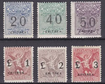 Italiaans Eritrea 1924 - Postage due for postal order – the set - SassoneS. 63
