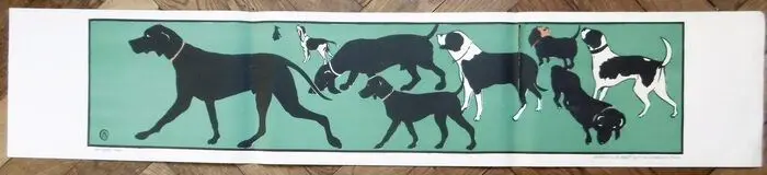 Anonymous - Groupe de chiens - Jaren 1930