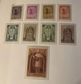België 1932 - Kardinaal Mercier : volledige reeks postfris - OBP/COB 342/50