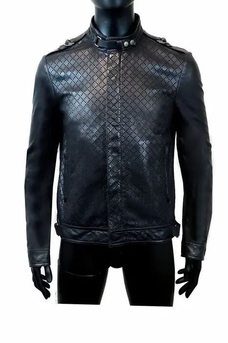 Gucci - Exclusive Supreme Web Leather Jacket Leren jas