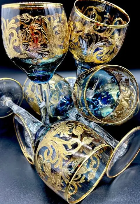 Antica cristalleria Italiana - Grote volkristallen rode