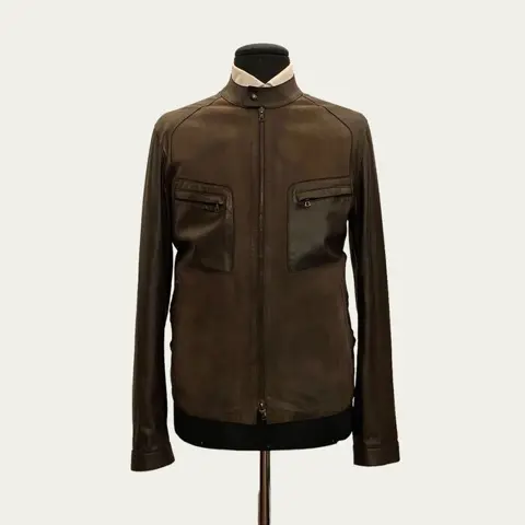 Neil Barrett - 100% Real Leather &amp; Suede Biker Jacket